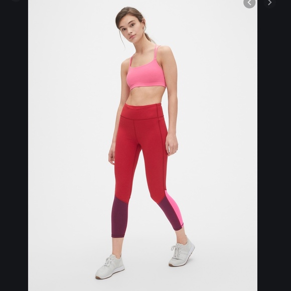 GAP Pants - Gap Fit High Rise Blackout Colorblock 7/8 Leggings